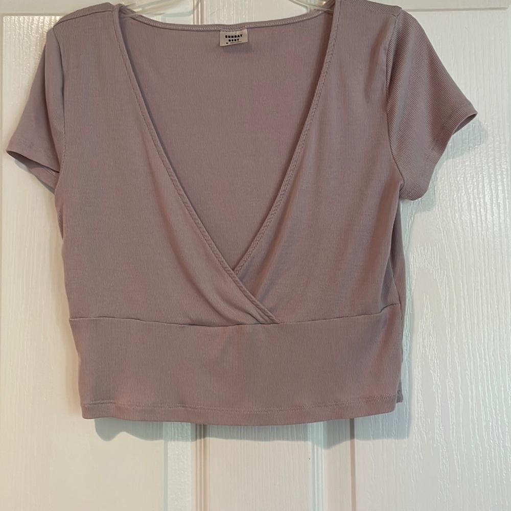 Aritzia Sunday Best Mauve Crop M